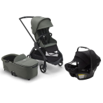 Bugaboo Trio Dragonfly Black Forest Green con Turtle Air