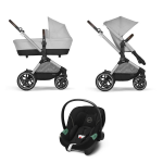 Cybex Trio Eos Lux 3 in 1 SLV Lava Grey con Aton S2