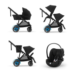 Cybex Trio Fratellare e-Gazelle S BLK Moon Black con Cloud G