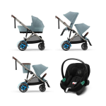 Cybex Trio e-Gazelle S TPE Stormy Blue con Aton S2