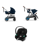 Cybex Trio e-Gazelle S SLV Ocean Blue con Aton S2