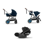 Cybex Trio e-Gazelle S SLV Ocean Blue con Cloud T