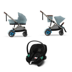 Cybex Trio e-Gazelle S TPE Stormy Blue con Aton S2