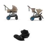 Cybex Trio e-Gazelle S BLK Almond Beige con Cloud G