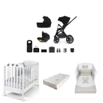 Kit Nascita VENICCI TINUM Upline 3 in 1 All Black e Lettino Simply