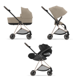 Cybex Trio Mios Cozy Beige telaio Rosegold e Cloud T Nero