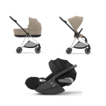 Cybex Trio Mios Cozy Beige telaio Chrome Brown e Cloud T Black