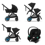 Cybex Trio Fratellare e-Gazelle S BLK Moon Black con Aton S2 i-Size