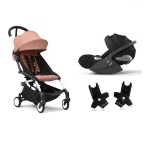 Stokke Travel System YoYo 3 Ginger Telaio Bianco e Cloud T