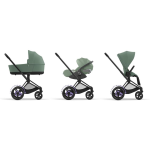 Cybex Trio e-Priam Leaf Green con Telaio Matt Black e Cloud T