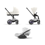 Cybex Trio e-Priam Off White con Telaio chrome black e Cloud T