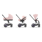 Cybex Trio e-Priam Peach Pink con Telaio Chrome Black e Cloud T