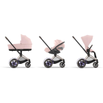 Cybex Trio e-Priam Peach Pink con Telaio Rosegold e Cloud T