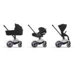 Cybex Trio e-Priam Sepia Black con Telaio Chrome Black e Cloud T