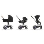 Cybex Trio e-Priam Sepia Black con Telaio Chrome Brown e Cloud T