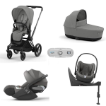 Cybex Trio Priam 4 in 1 Mirage Grey-Matt Black con Isofix e Sensor Safe