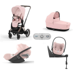 Cybex Trio Priam 4 in 1 Peach Pink-Rosegold con Isofix e Sensor Safe