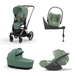 Cybex Trio Priam 4-in-1 Leaf Green-Chrome Brown con Cloud T e Isofix