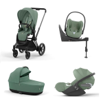 Cybex Trio Priam 4-in-1 Leaf Green-Matt Black con Cloud T e Isofix