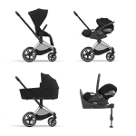 Cybex Trio Priam 4-in-1 Sepia Blac-Chrome Black con Cloud T e Isofix