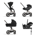 Cybex Trio Priam 4-in-1 Sepia Black-Rosegold con Cloud T e Isofix