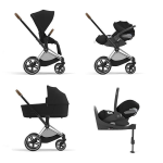 Cybex Trio Priam 4-in-1 Sepia Black-Chrome Brown con Cloud T e Isofix