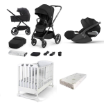 Kit Nascita Kinderkraft Nea Black con Cloud T e Lettino Simply Grigio