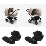 Bugaboo Donkey 5 Trio Gemellare Black-Desert Taupe e Cloud G I-Size