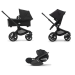 Bugaboo Trio Fox 5 Midnight Black con Cloud T Plus I-Size