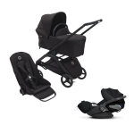 Bugaboo Trio Dragonfly Black Midnight Black con Cloud T I-Size