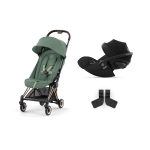 Cybex Coya Travel System Rosegold-Leaf Green con Cloud G I-Size