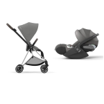 Travel System Mios Mirage Grey-Chrome Brown con Cloud T I-Size