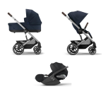 Cybex Trio Balios S Lux Slv Ocean Blue con Cloud T Plus I-Size