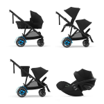 Cybex Trio Fratellare e-Gazelle S BLK Moon Black con Cloud G