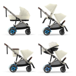 Cybex Trio Fratellare e-Gazelle S TPE Seashell Beige con Cloud G