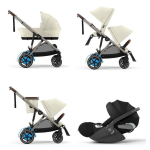 Cybex Trio Fratellare e-Gazelle S TPE Seashell Beige con Cloud T