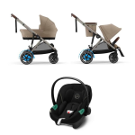 Cybex Trio e-Gazelle S BLK Almond Beige con Aton S2