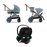 Cybex Trio e-Gazelle S TPE Stormy Blue con Aton S2