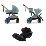 Cybex Trio e-Gazelle S TPE Stormy Blue con Cloud G