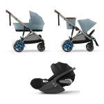 Cybex Trio e-Gazelle S TPE Stormy Blue con Cloud T