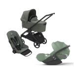 Bugaboo Trio Dragonfly Black Forest Green e Cloud T Plus I-Size