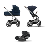 Cybex Trio Balios S Lux Slv Ocean Blue con Cloud T Plus I-Size