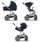 Cybex Trio Balios S Lux SLV Ocean Blue con Cloud G i-Size