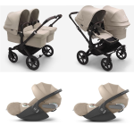 Donkey 5 Trio Gemellare Black-Desert Taupe e Cloud T Plus I-Size