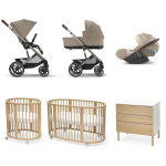 Kit Nascita Cybex Trio Balios Beige e Cameretta Stokke Sleepi V3 Natural