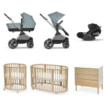 Kit Nascita Cybex Trio EOS Sky blue e Cameretta Stokke Sleepi V3 Natural