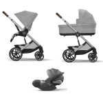 Cybex Trio Balios S Lux SLV Stone Grey con Cloud T I-Size