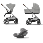 Cybex Trio Balios S Lux SLV Stone Grey con Cloud T Plus I-Size