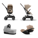 Cybex Trio Eezy S Twist+2 Tpe Almond beige con Cloud G Plus