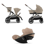 Cybex Trio Gazelle S Tpe Almond Beige con Cloud G Plus